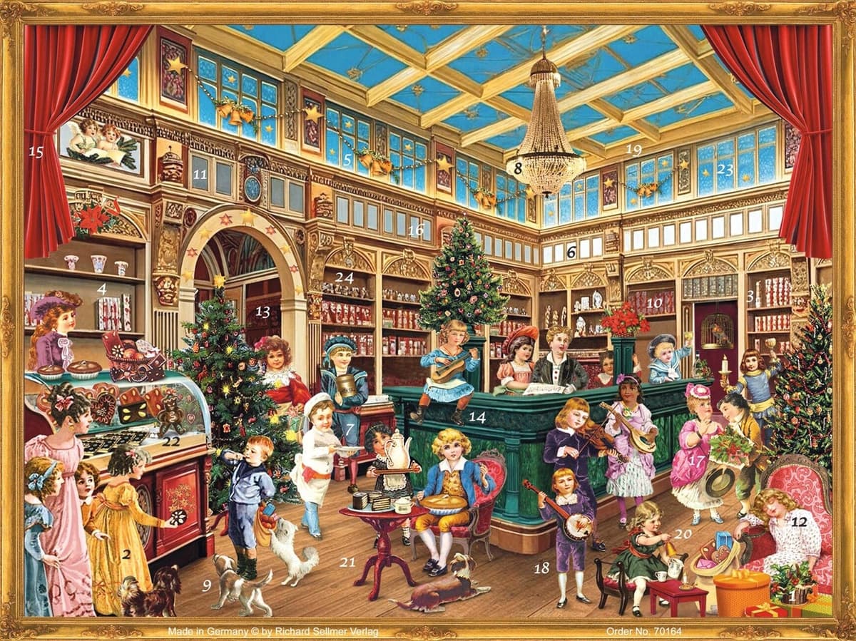 Traditional German advent calendar — Viktorianischer Kaufladen by Richard Sellmer Verlag